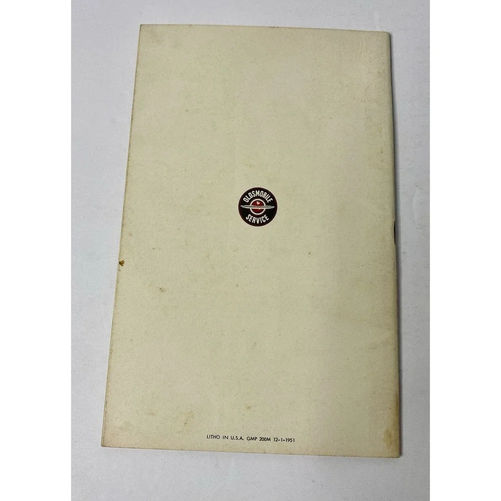OEM 1952 Oldsmobile Owner Manual Original Car Vehicle Guide